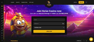 Horus Casino Home Page