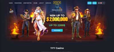 YYY Casino Home Page
