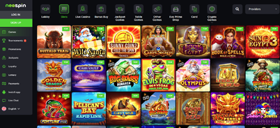 Neospin Casino Games Page