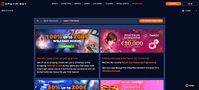 Dream.bet Casino Bonus Page