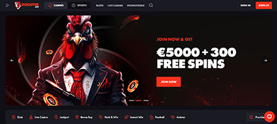 Rooster.bet Casino Home Page