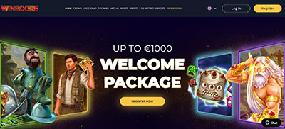 Winscore Casino Home Page