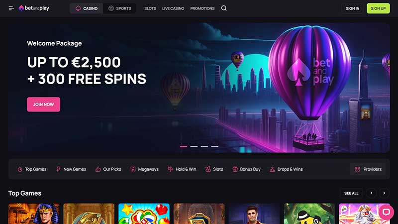 BetandPlay Casino Home