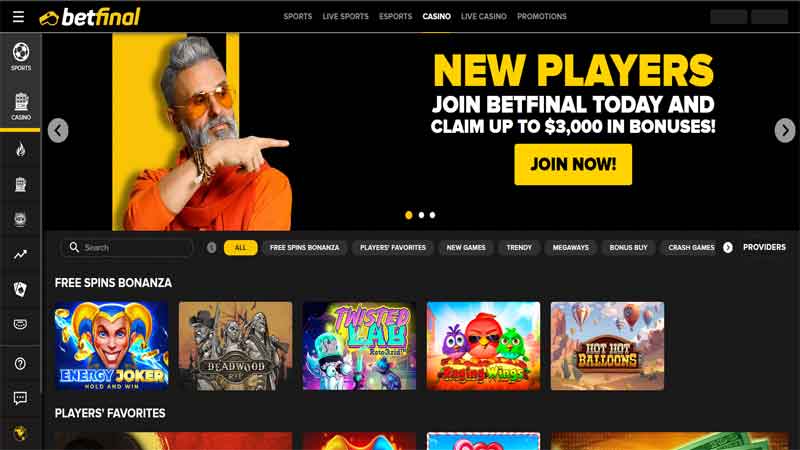 Betfinal Casino Desktop Version