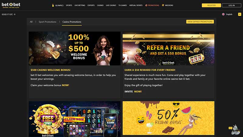 BetOBet Casino Bonuses