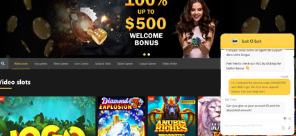 BetOBet casino chat support