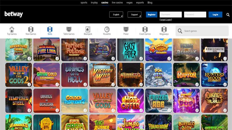 Betway Casino Slot Games