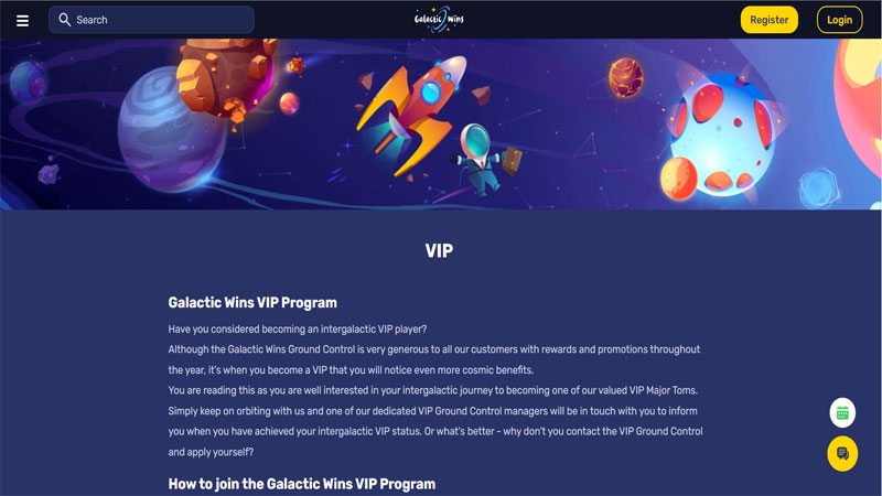 Galacticwins Casino VIP