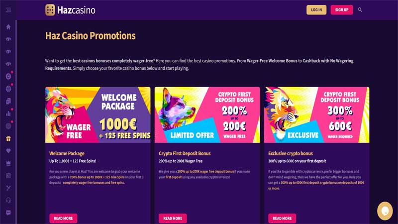 Haz Casino Promotions