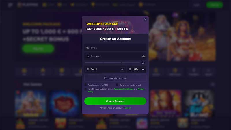 PlayFina Casino Sign Up