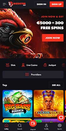 Roosterbet Casino Mobile