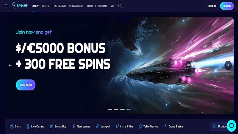 Spinjo Casino Home