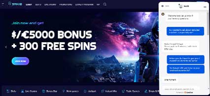 Spinjo casino chat support