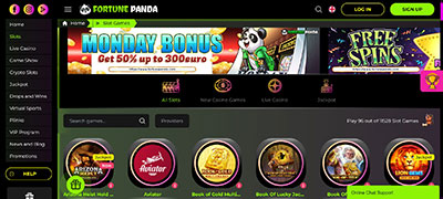 Fortune Panda Casino Games Selection