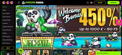 Fortune Panda Casino Home Page