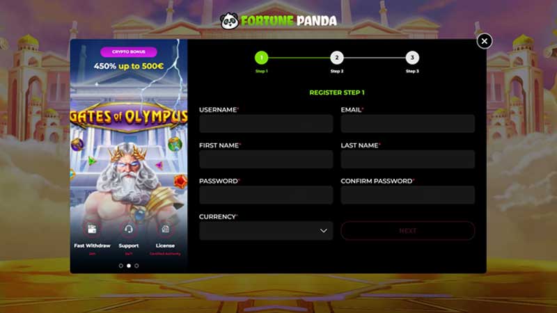 Fortune Panda Casino Sign Up